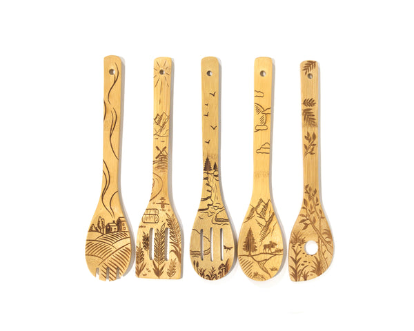 Across the Land Bamboo Cooking Spoons