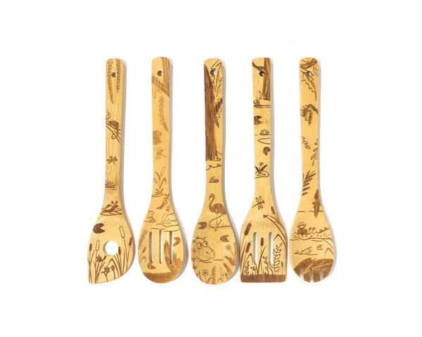 Swarmed by Love Bamboo Cooking Spoons
